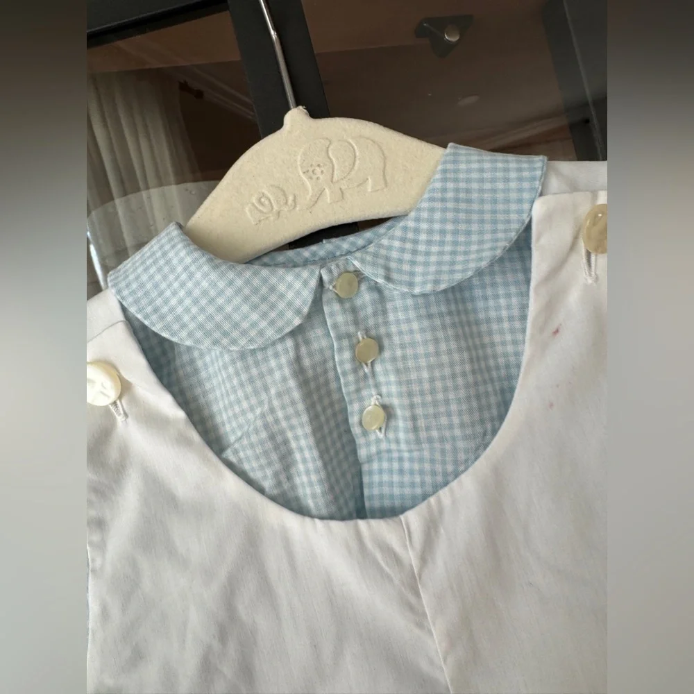 Vintage Feltman Bros Jon Jon shortall set shirt baby boy embroidered balloon